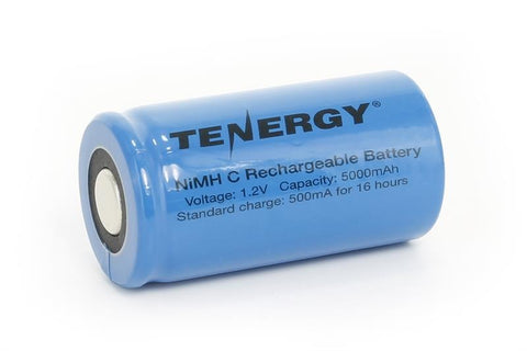 Tenergy C 5000mAh NiMH Flat Top Rechargeable Battery (10203)