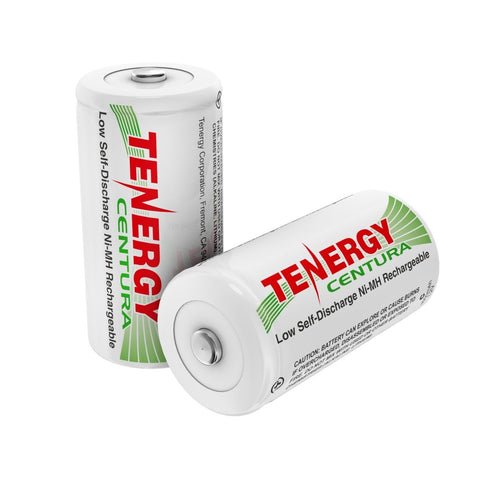 2-pack Tenergy Centura NiMH C 1.2V 4000mAh Rechargeable (10207)