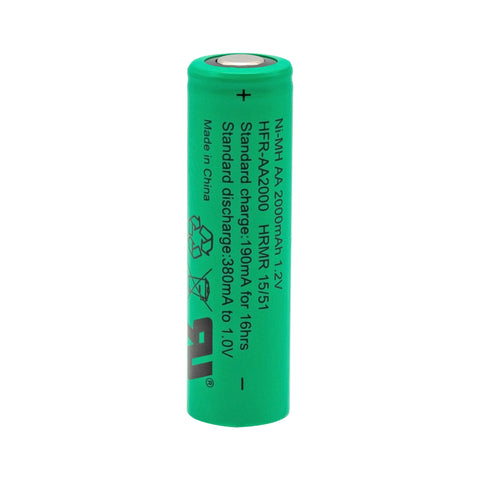Tenergy AA 2000mAh NiMH Flat Top Rechargeable Battery (10306)