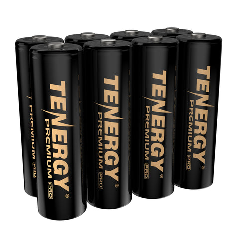 Tenergy Premium PRO Rechargeable AA Batteries, High Capacity (10443)