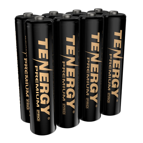 Tenergy Premium PRO Rechargeable AAA Batteries, High Capacity (10450)