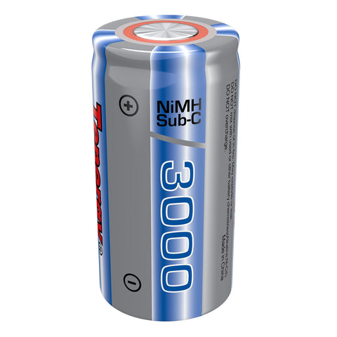 Tenergy Propel Sub C 3000mAh NiMH Flat Top Rechargeable (10516)