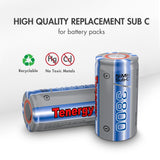Tenergy Propel Sub C 3800mAh NiMH Flat Top Rechargeable (10518)