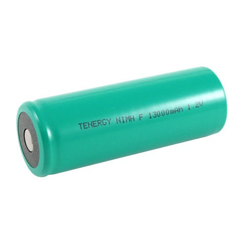 Tenergy F Size 1.2 V 13000mAh NiMH Flat Top Rechargeable (10600)