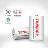Tenergy Centura Lite NiMH D 1.2V 3000mAh Rechargeable Battery (10729)