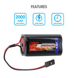Tenergy NiMH 4.8V 2000mAh Square Receiver RX Battery Pack for (11002)