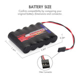 Tenergy NiMH 6V 2000mAh Side-by-Side Receiver Battery Pack (11106)