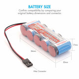Tenergy 6V 1600mAh NiMH Side by Side Battery Pack with Hitec (11112)