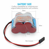 6V Tenergy 1600mAh NiMH Side by Side Double Hump Battery Pack (11114)