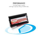 Tenergy NiMH 9.6V 2000mAh Battery Pack for RC Car, Robots (11401-01)