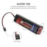 Tenergy NiMH 9.6V 2000mAh Square Rechargeable Transmitter (11417)