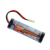 Tenergy Airsoft NiMH 9.6V 1600mAh Flat Battery Pack w/ Mini (11424)