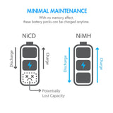 Tenergy 2 Pack NiMH 9.6V 2000mAh Flat Battery Pack and Charger (11457)