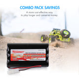 Tenergy 2 Pack NiMH 9.6V 2000mAh Flat Battery Pack and Charger (11457)
