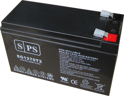 Sigma SG1270T2 12V 7Ah AGM battery, label and terminal view