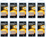 Duracell Size 13 Hearing Aid Batteries - DA13B6 EasyTab - 60 Battery Box