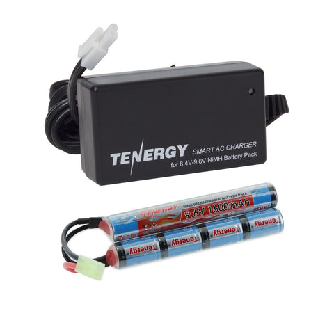 Combo: Tenergy Airsoft NiMH 9.6V 1600mAh Butterfly Mini Tamiya (19010)