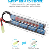 Combo: Tenergy Airsoft NiMH 9.6V 1600mAh Butterfly Mini Tamiya (19010)