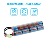 Combo: Tenergy Airsoft NiMH 9.6V 1600mAh Butterfly Mini Tamiya (19010)