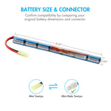 Combo: Tenergy Airsoft NiMH 8.4V 1600mAh Stick Battery Pack + (19024)
