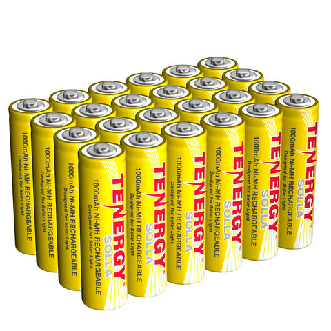 Tenergy Solla Rechargeable NiMH AA Battery, 1000mAh Solar (19036)