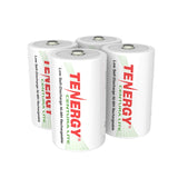4pcs Tenergy Centura Lite NiMH D 1.2V 3000mAh Rechargeable (19674)