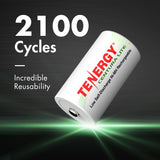 48pcs Tenergy Centura Lite NiMH D 1.2V 3000mAh Rechargeable (19675)