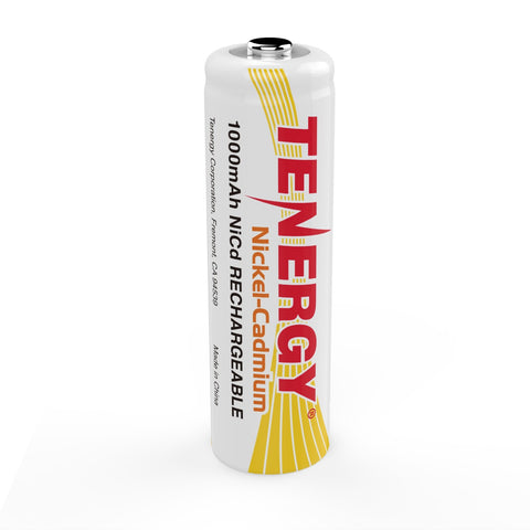 Tenergy AA 1000mAh NiCd Button Top Rechargeable Battery (20104)