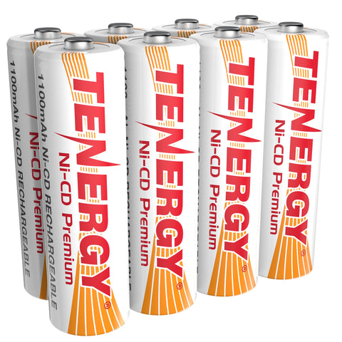 Tenergy Premium NiCd AA 1100mAh Rechargeable Batteries for (20107)