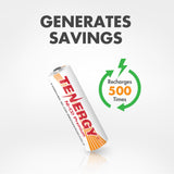 Tenergy Premium NiCd AA 1100mAh Rechargeable Batteries for (20107)