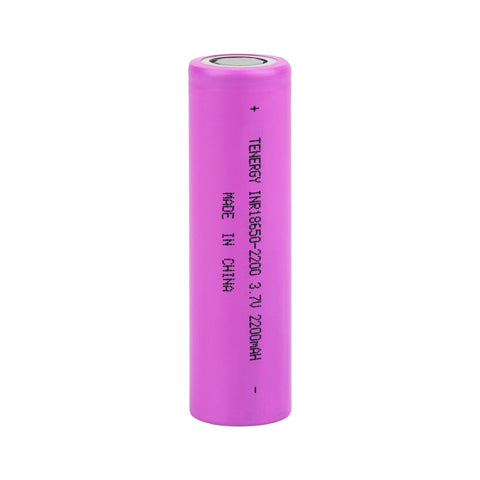 Tenergy Li-ion 18650 Cylindrical 3.7V 2200mAh Flat Top (30023)