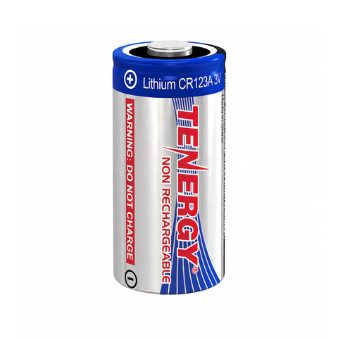 1 Pack, Tenergy CR123A Lithium Battery with PTC Protection (30214)