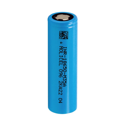 Molicel INR18650 M35A 3.6V 3450mAh Rechargeable Flat Top 18650 (30294)