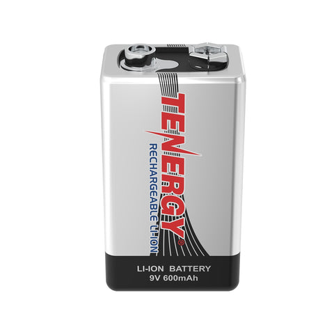 Tenergy 9V 600mAh Li-ion Rechargeable Battery (30593)