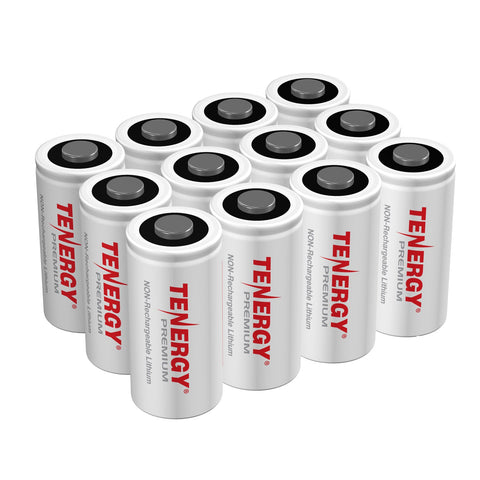 12-pack, Tenergy Premium CR123A 3V Lithium Battery PTC (30719)