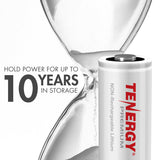 12-pack, Tenergy Premium CR123A 3V Lithium Battery PTC (30719)
