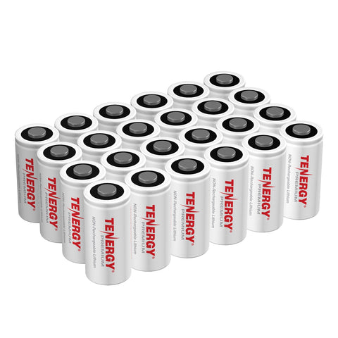 24-pack, Tenergy Premium CR123A 3V Lithium Battery PTC (30720)