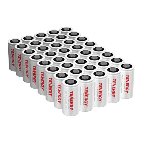 40-pack, Tenergy Premium CR123A 3V Lithium Battery PTC (30721)