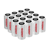 16 pack, Tenergy Premium CR123A 3V Lithium Battery, PTC (30723)