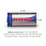Tenergy 16 Pack Lithium CR123A 3V Non-rechargeable Batteries (30726)
