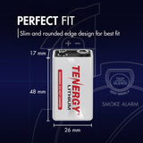 Tenergy 9V Lithium Battery, 1200mah with 10 years shelf life (30728)
