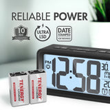 Tenergy 9V Lithium Battery, 1200mah with 10 years shelf life (30728)