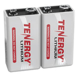 Tenergy 2-Pack 9V Lithium Battery, 1200mah with 10 years shelf (30729)