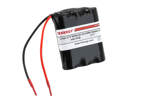Tenergy Li-Ion 3.7V 6600mAh Rechargeable Battery Pack w/ PCB (31002)