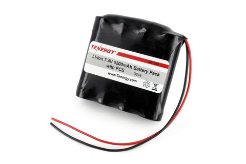 Tenergy Li-Ion 18650 7.4V 5200mAh Rechargeable Battery Pack (31005)