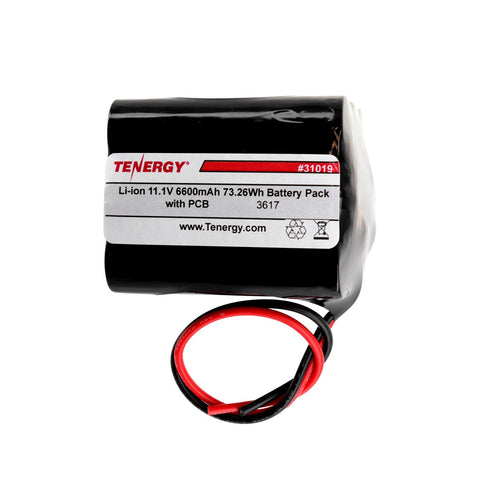 Tenergy Li-ion 18650 10.8V 6600mAh Rechargeable Battery Pack (31019)