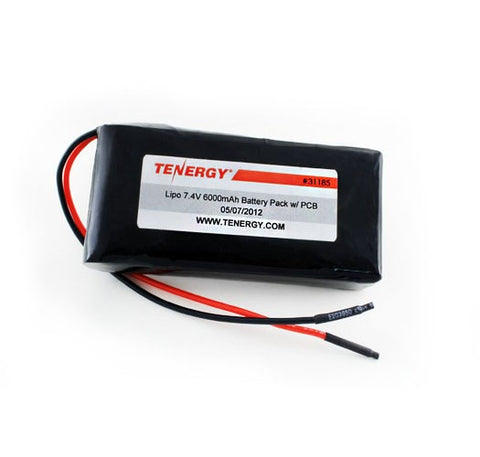 Tenergy LiPo 7.4V 6000mAh Rechargeable Battery Pack (2S2P (31185)