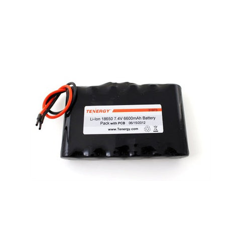 Tenergy 18650 7.4V 6600mAh Rechargeable Battery Pack w/ PCB (31873)