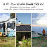 Tenergy LiFePO4 12.8V 100AH Deep Cycle Battery, Built-in 100A (34436)