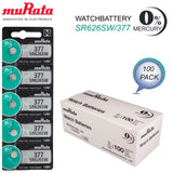 Murata 377 - SR626SW Battery (100 Pieces)